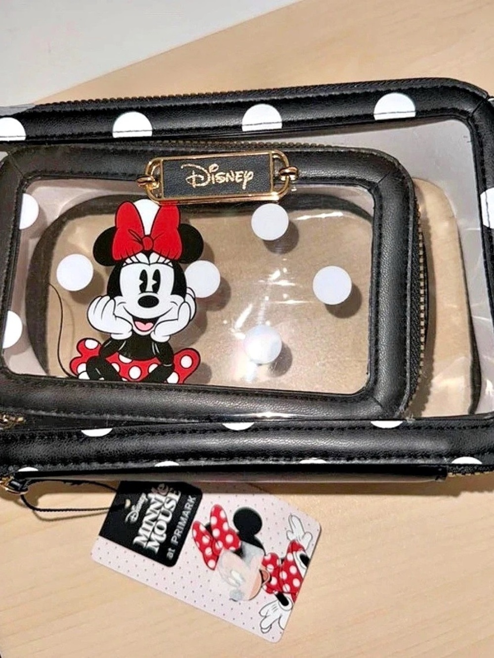 Disney Minnie Mouse polka dot cosmetic bag Polka Dot Cosmetic Bag in Black & Red